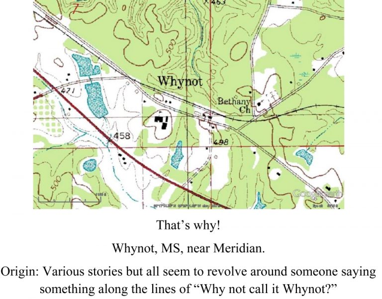 Whynot Mississippi Humor on the Map